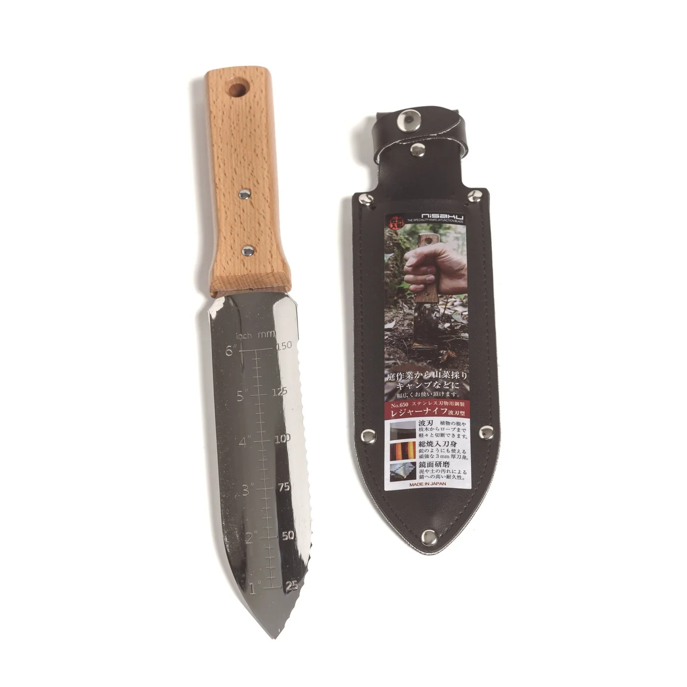 Nisaku NJP650 hori hori weeding knife, product gallery view 1