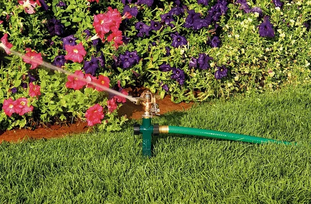 Orbit 58214N Brass Impact Sprinkler on Step Spike, manufacturer gallery view 3
