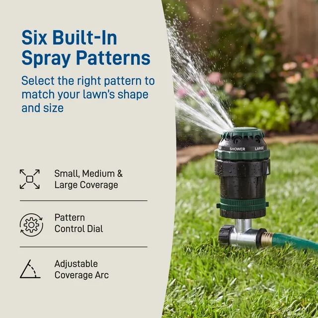 Orbit H2O-Six 58573 spike sprinkler, detail or garden-use view 4