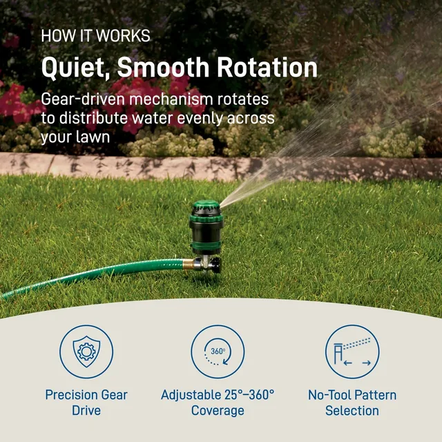 Orbit H2O-Six 58573 spike sprinkler, detail or garden-use view 3