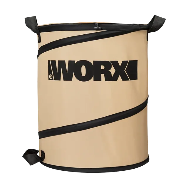 WORX WA0030 26-gallon collapsible leaf bin, an example of leaf bags & scoops
