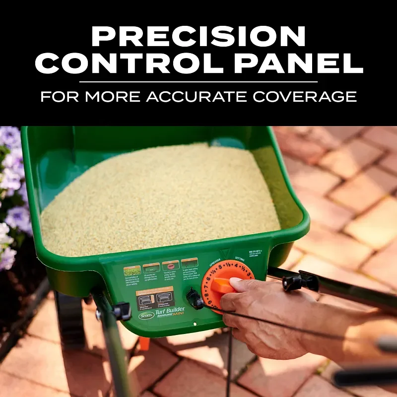 Scotts EdgeGuard Mini broadcast spreader manufacturer product view 6