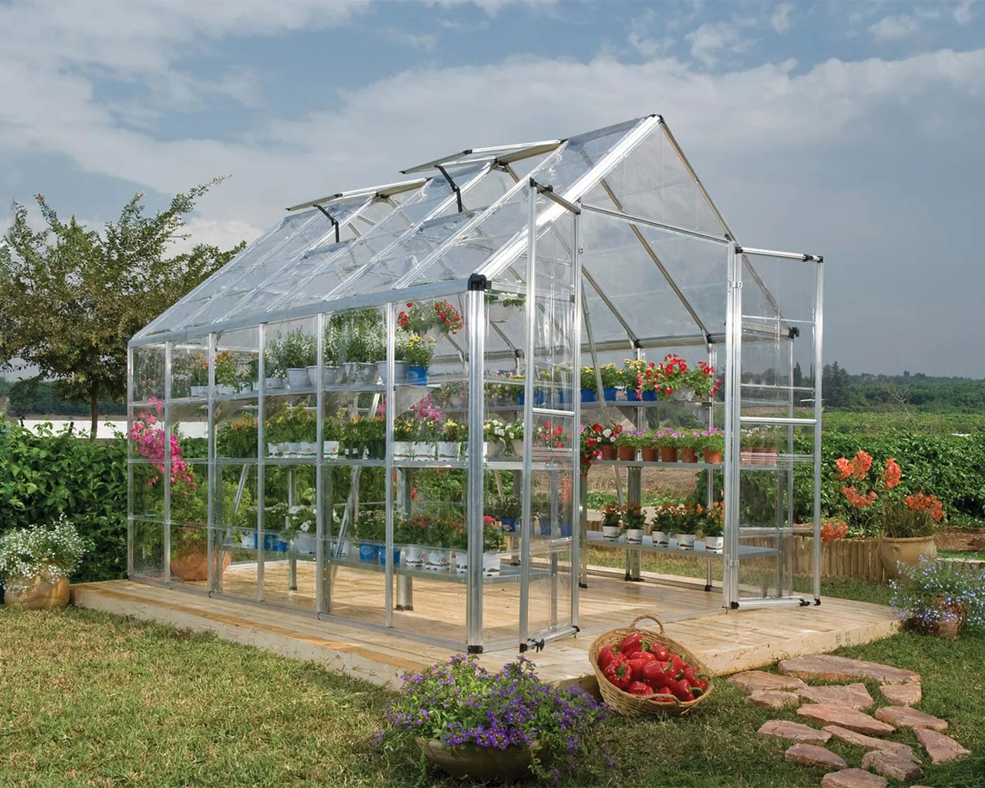Canopia Snap & Grow 8 × 12 greenhouse, silver manufacturer product view 2