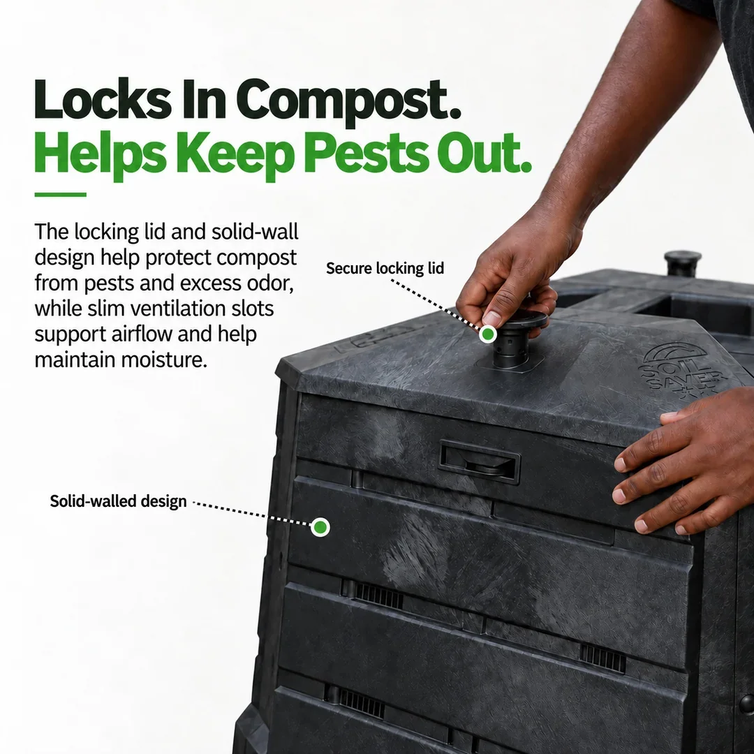 Algreen Soil Saver 94-gallon compost bin manufacturer product view 4