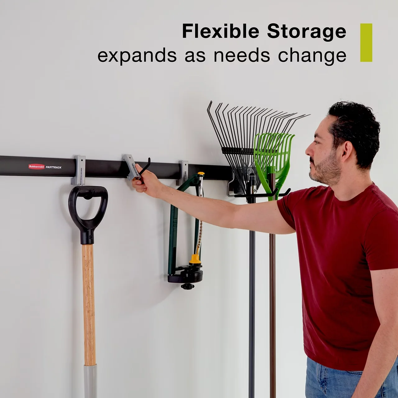 Rubbermaid FastTrack 1784417 5-piece garage rail starter kit, manufacturer gallery view 1