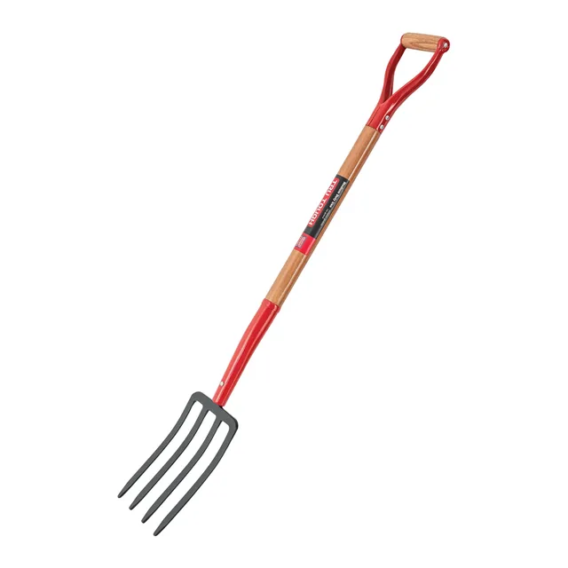 Truper 30293 BJ-4E four-tine spading fork with 30-inch wood D-grip handle, gallery view 5