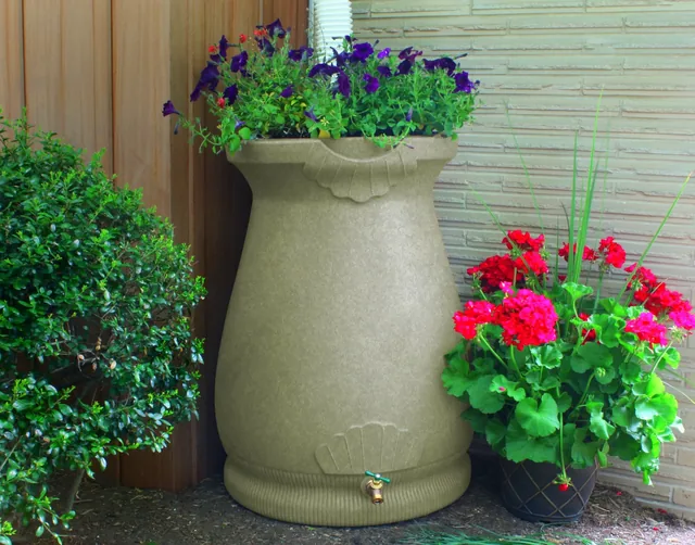 Good Ideas Rain Wizard Urn 65 Sandstone Rain Barrel, manufacturer gallery view 3
