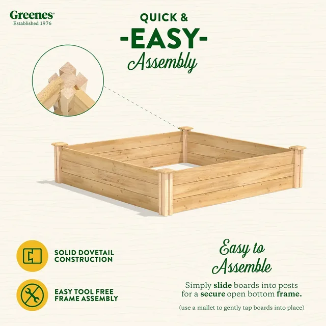 Greenes Fence RC4T12B cedar raised bed manufacturer product view 3