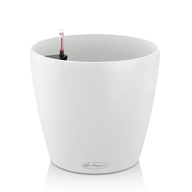 LECHUZA CLASSICO Color 28, white, an example of self-watering planters