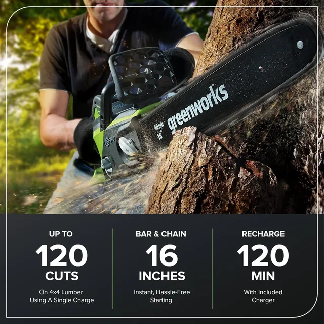 Greenworks 20312 chainsaw, manufacturer gallery view 3