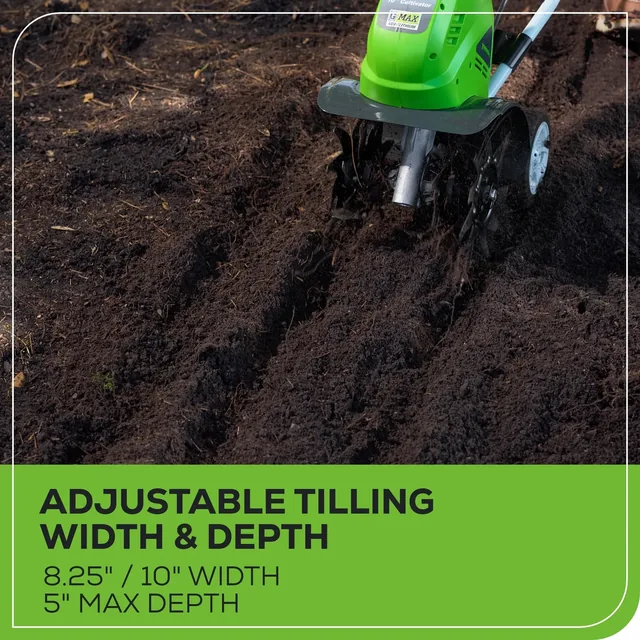 Greenworks 27062A cultivator, manufacturer gallery view 5