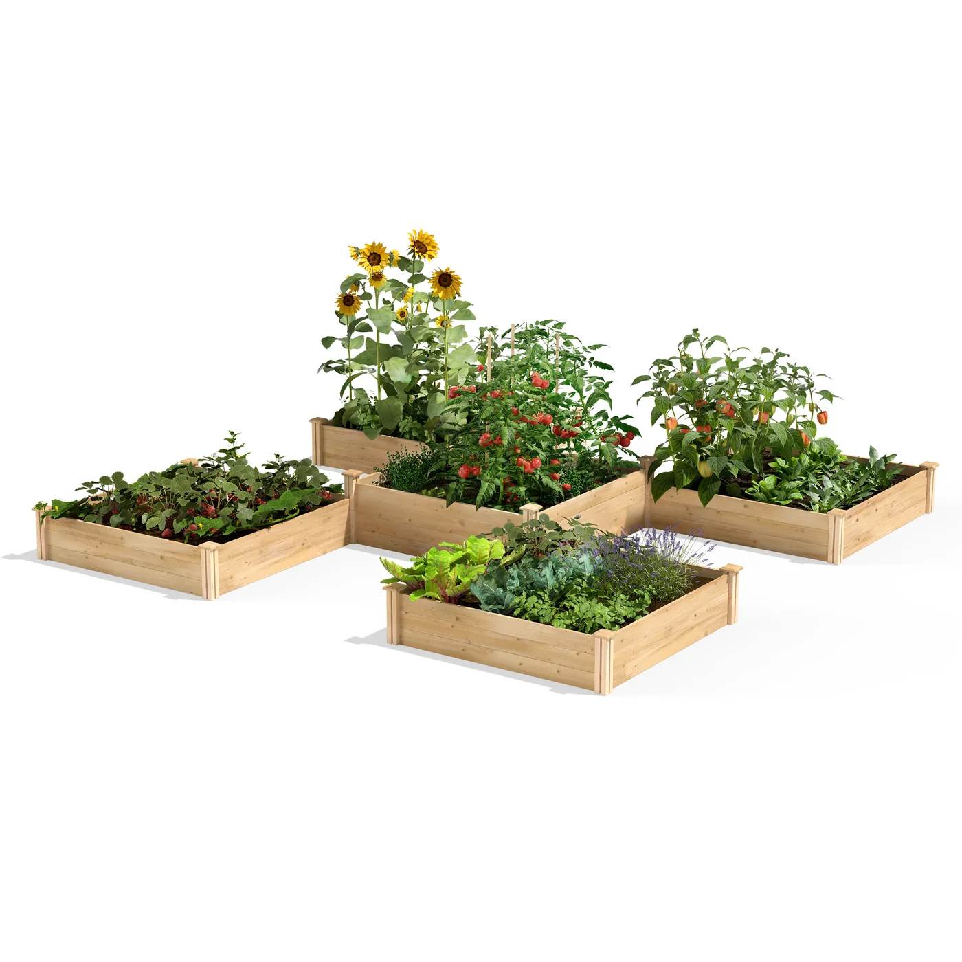 Greenes Fence RC12T8S64B cedar raised bed manufacturer product view 1