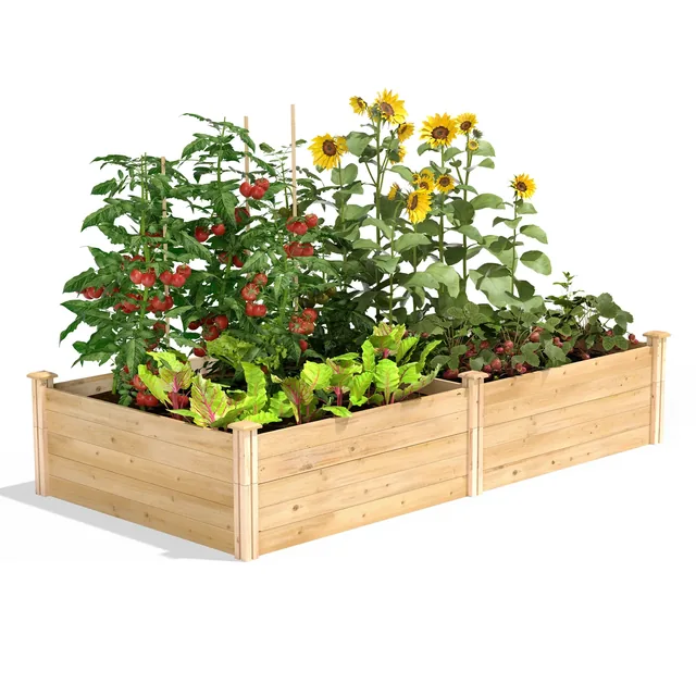 Greenes Fence RC6S6T35B cedar raised bed, an example of wood raised beds