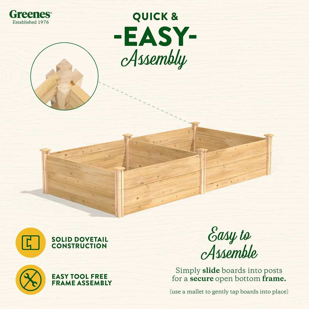 Greenes Fence RC6S6T35B cedar raised bed manufacturer product view 3