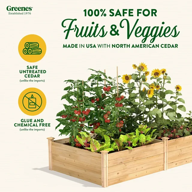 Greenes Fence RC6S6T35B cedar raised bed manufacturer product view 2