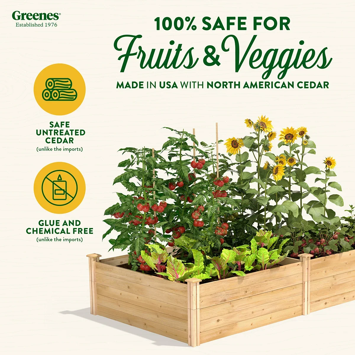 Greenes Fence RC6S6T35B cedar raised bed manufacturer product view 2