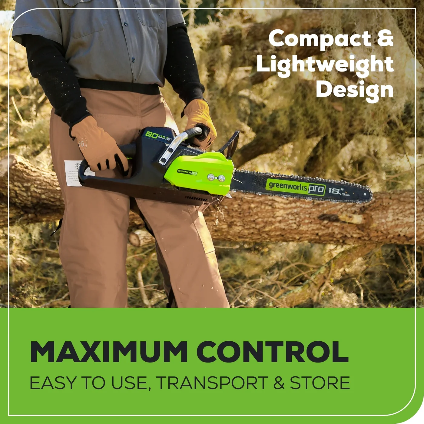 Greenworks GCS80421 chainsaw, manufacturer gallery view 5