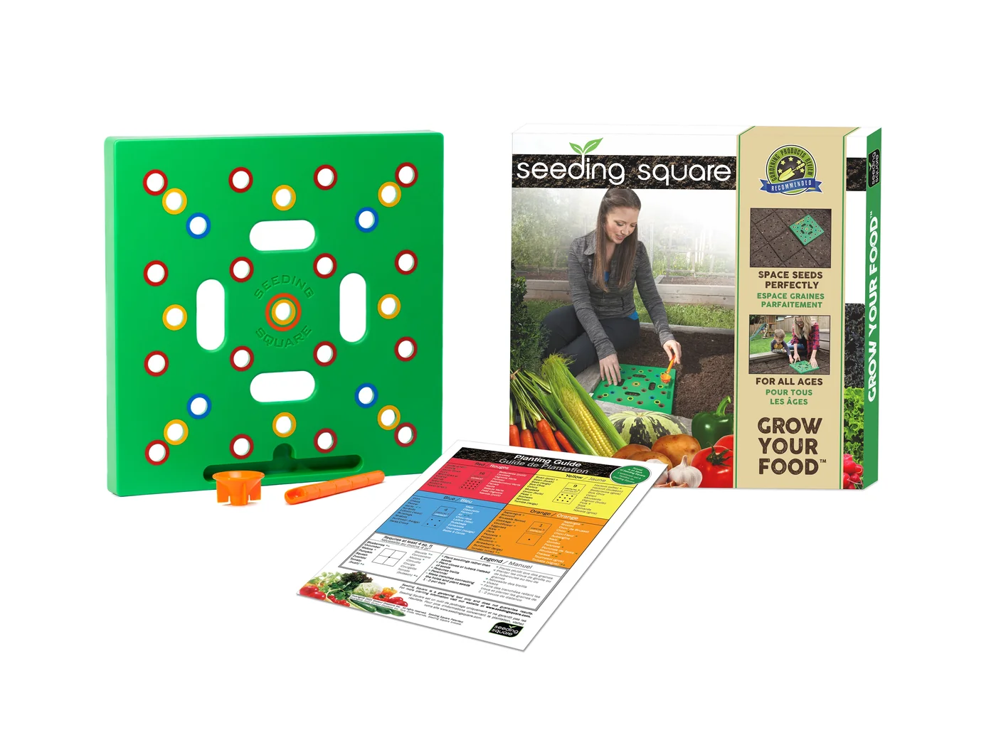 Seeding Square color-coded planting template, product view 2