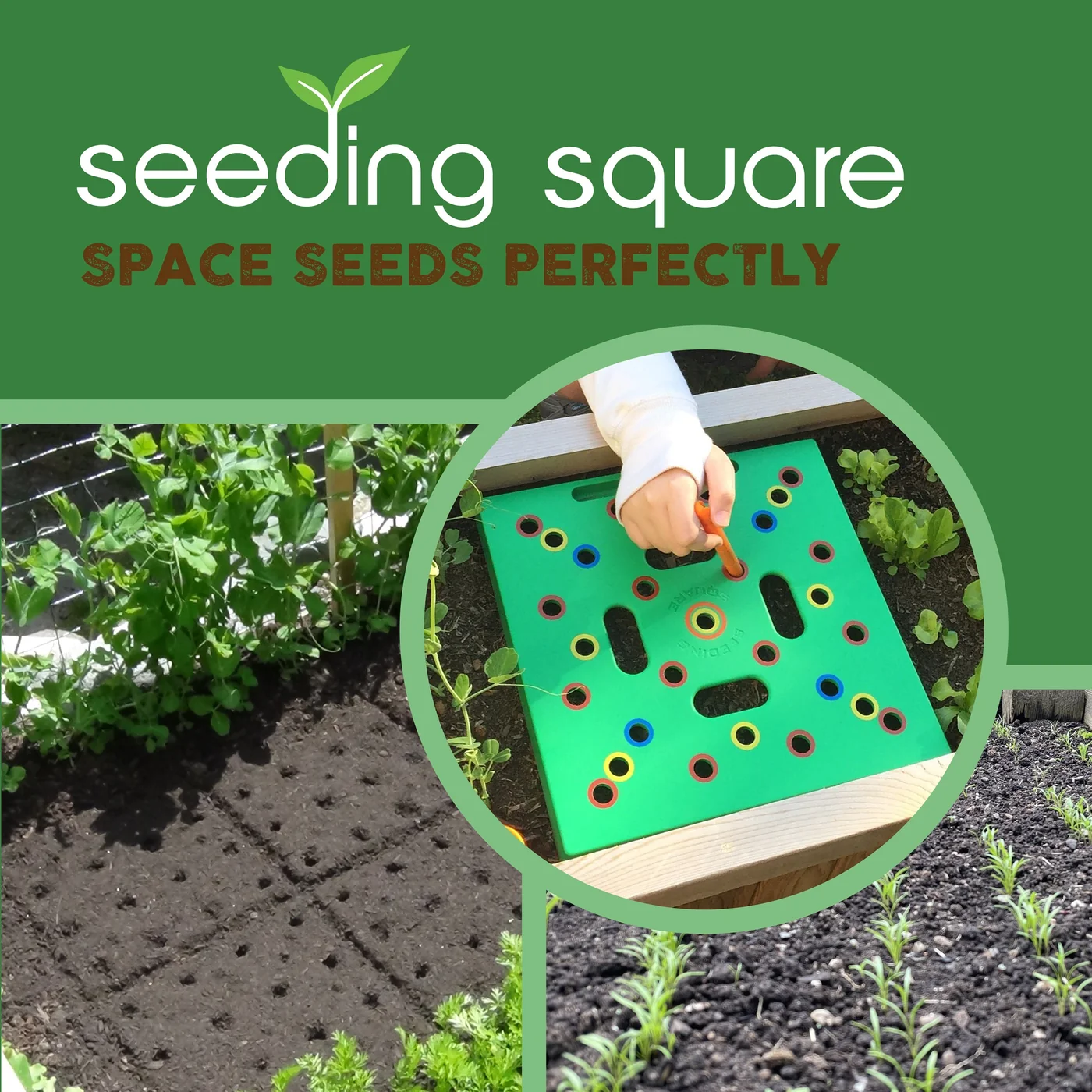 Seeding Square color-coded planting template, product view 3