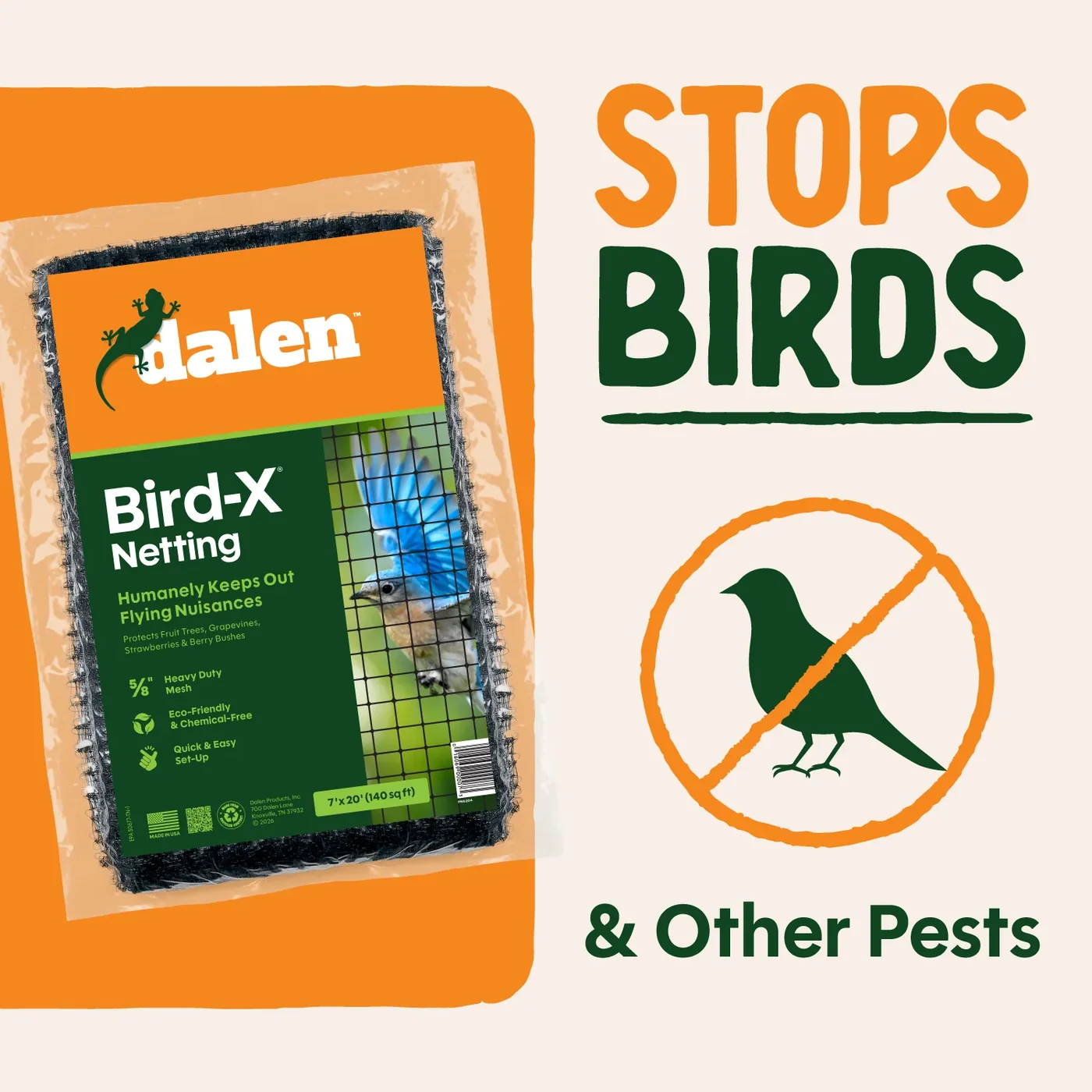 Dalen Bird-X netting, 14 × 14 feet manufacturer product view 2