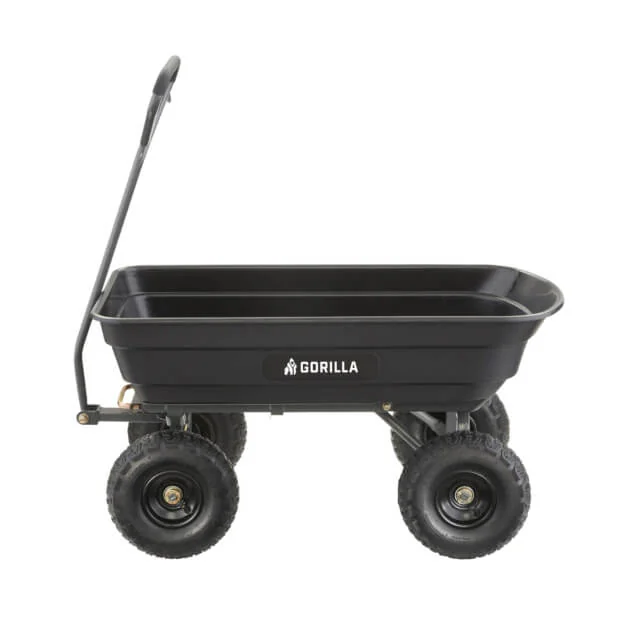Gorilla GOR4PS 600 lb garden dump cart, product detail 2