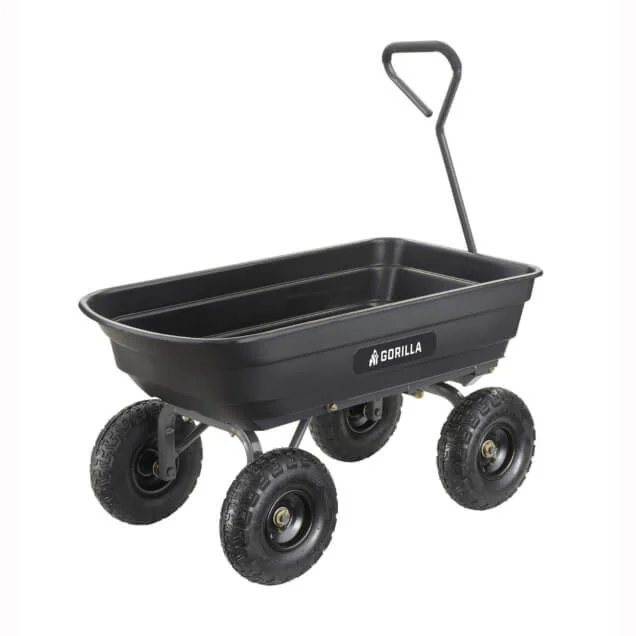 Gorilla GOR4PS 600 lb garden dump cart, product detail 4