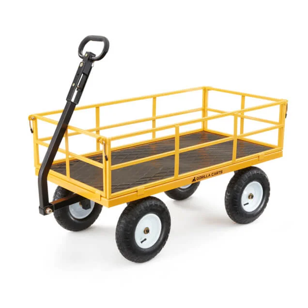Gorilla GOR1201B steel utility wagon, product gallery view 1