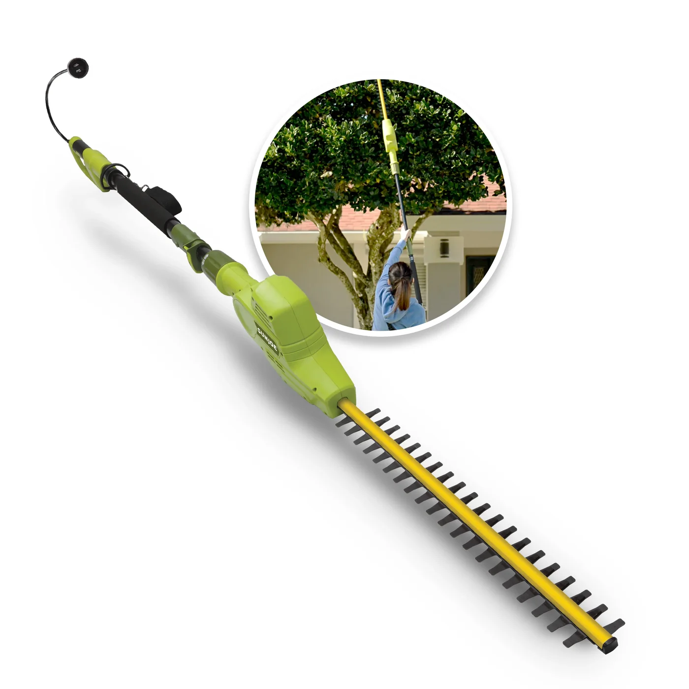 Sun Joe SJH902E pole hedge trimmer, manufacturer gallery view 1