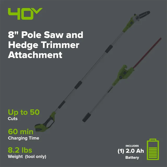 Greenworks PSPH40B210 pole saw, manufacturer gallery view 2