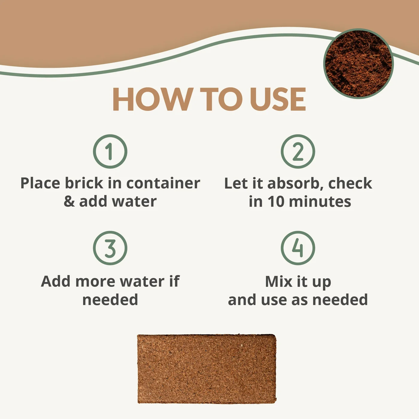 Plantonix Coco Bliss 650-g coir bricks, five pack, product view 3