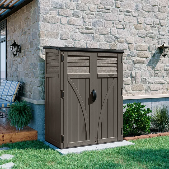 Suncast BMS5700SB 54-cubic-foot vertical shed, Stoney, product view 1