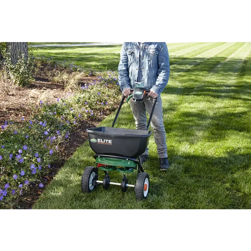 Scotts Elite dual-rotor spreader manufacturer product view 4