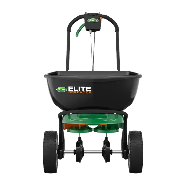 Scotts Elite dual-rotor spreader manufacturer product view 1