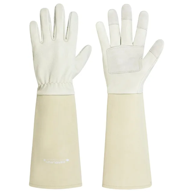HANDLANDY 1601 rose pruning gloves, beige, large, product view 1
