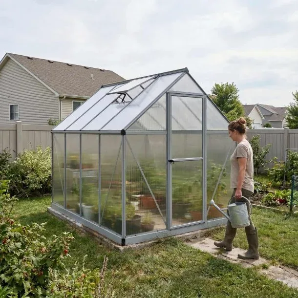 Canopia Mythos 6 × 8 greenhouse, silver manufacturer product view 4