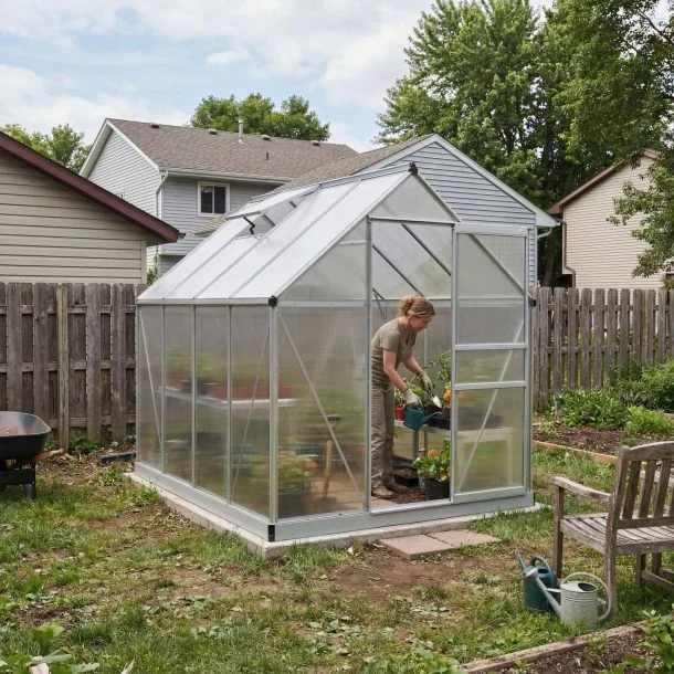 Canopia Mythos 6 × 8 greenhouse, silver manufacturer product view 3