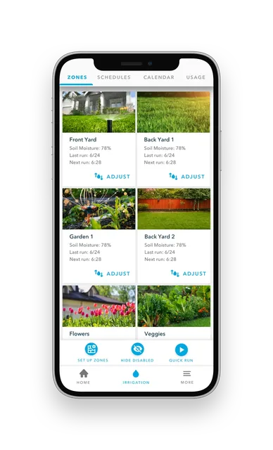 Rachio 3 eight-zone smart sprinkler controller, detail or garden-use view 3