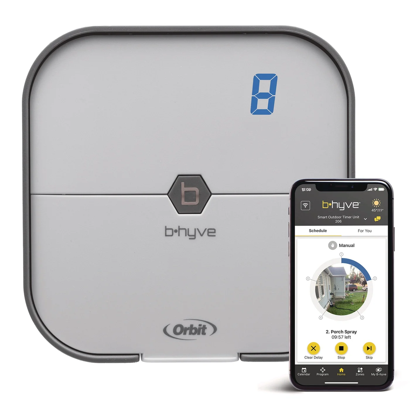 Orbit B-hyve 57925 eight-zone indoor controller, product view 1
