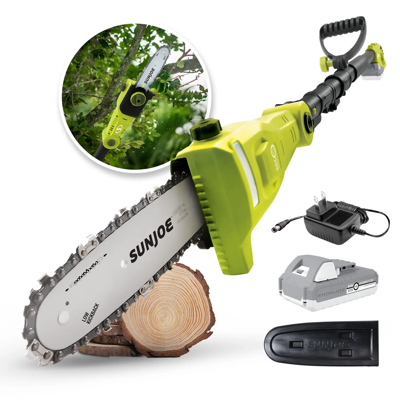 Sun Joe 24V-PS8-LTE pole saw, manufacturer gallery view 1