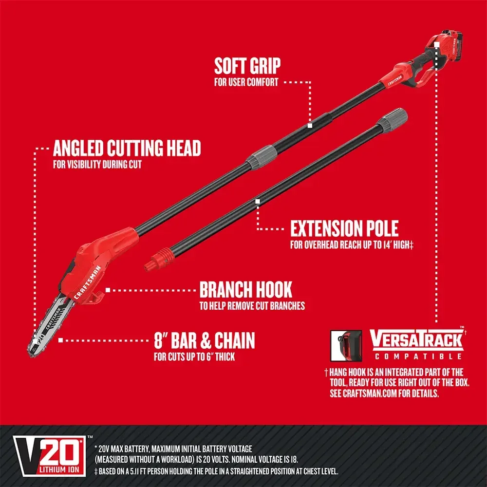 CRAFTSMAN CMCCSP20M1 pole-saw kit, product detail 3
