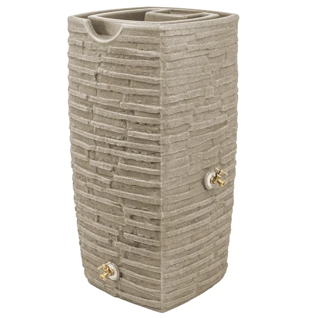 Good Ideas Impressions Riverwalk 50 Sandstone Rain Barrel, product view