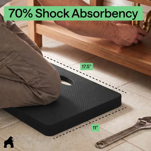 GORILLA GRIP 17.5 × 11-inch kneeling pad, black, product view 2
