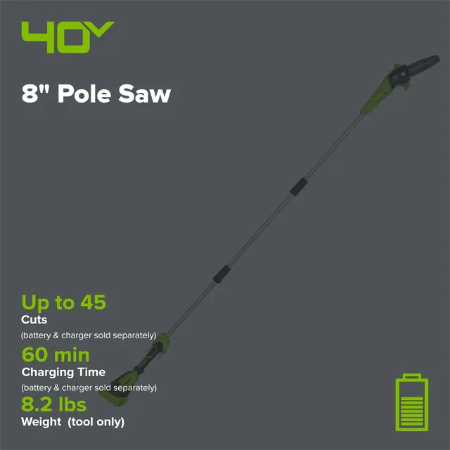 Greenworks PS40B00 pole saw, manufacturer gallery view 2