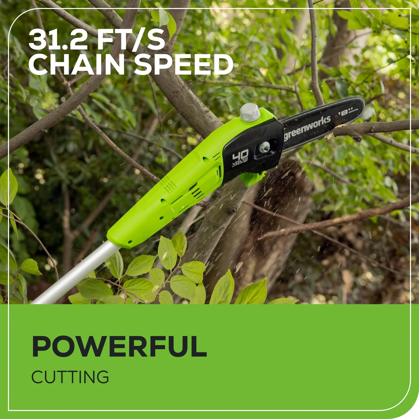 Greenworks PS40B00 pole saw, manufacturer gallery view 5