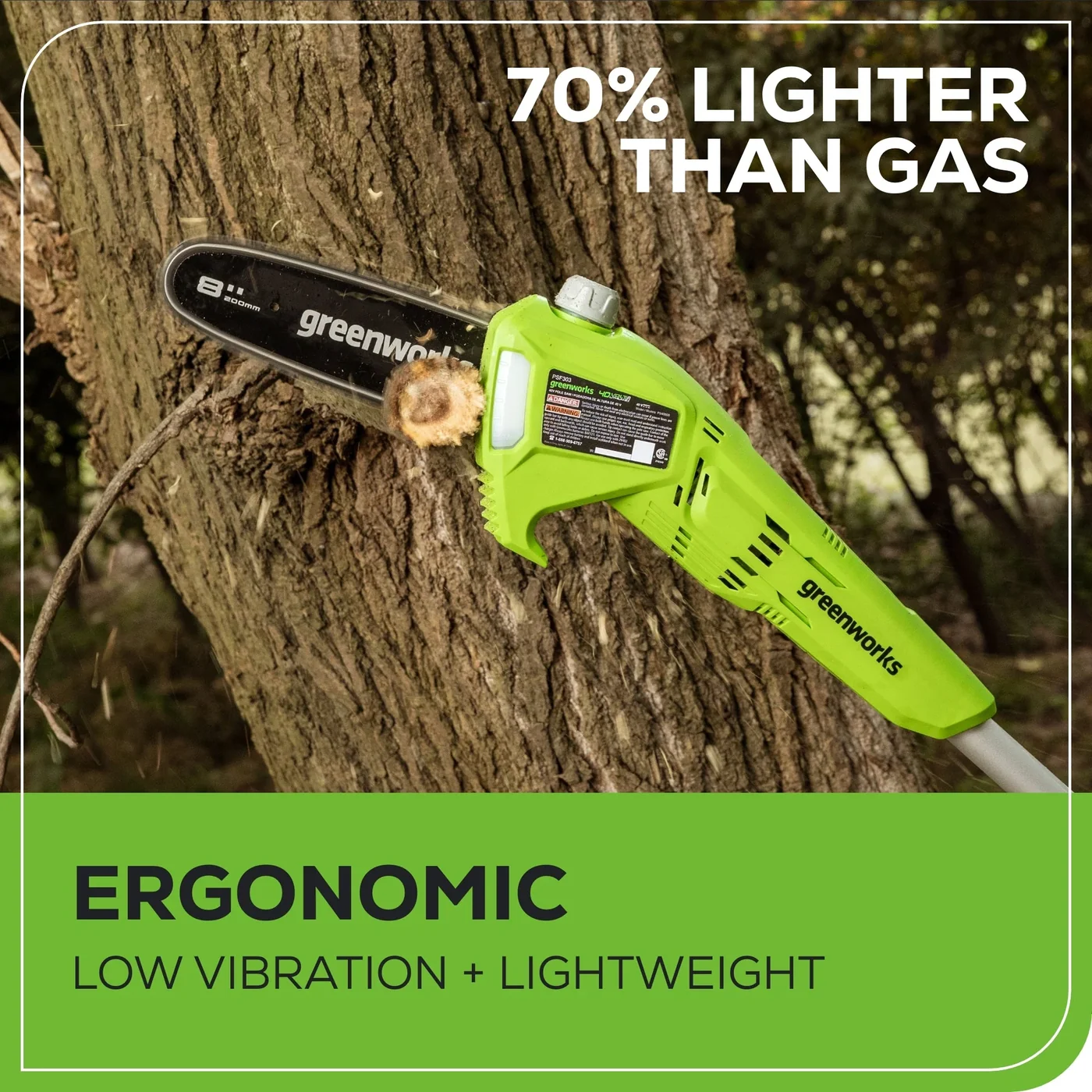 Greenworks PS40B00 pole saw, manufacturer gallery view 6