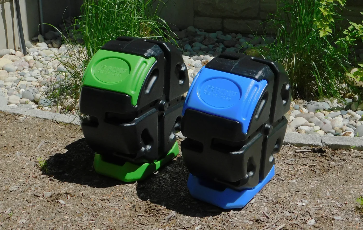 FCMP HOTFROG 19-gallon rolling composter, blue manufacturer product view 2