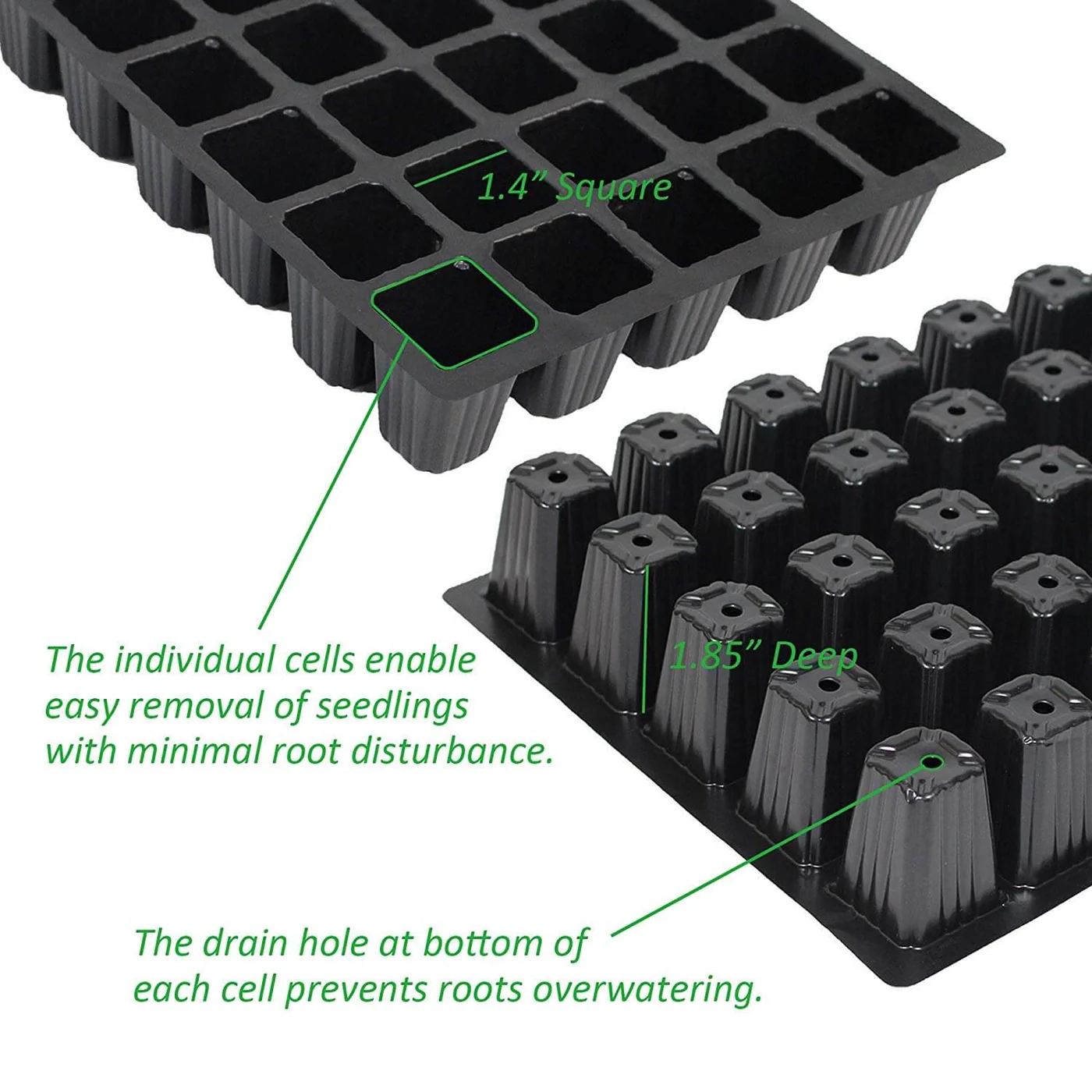 One Gardzen 40-cell seed tray from the five-set listing, manufacturer unit detail