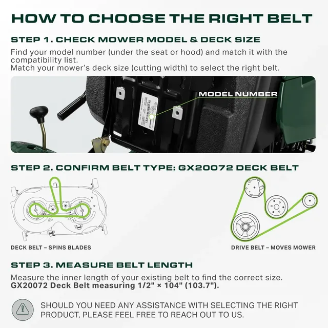 UDC Parts GX20072 42-inch mower deck belt, product gallery view 5
