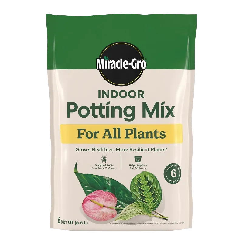 Miracle-Gro Indoor Potting Mix for All Plants, 6-quart bag from the two-pack