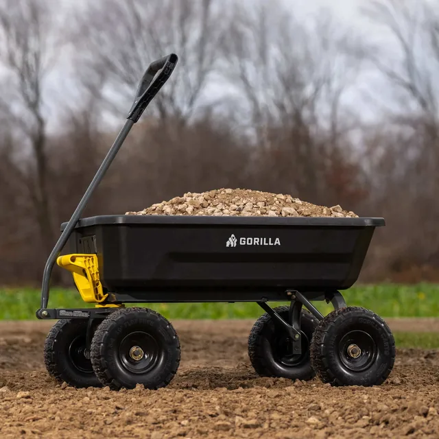 Gorilla 4GCG-NF poly dump cart, product gallery view 1